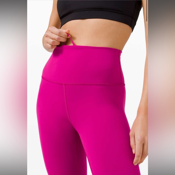 Lululemon Wunder Train High-Rise Crop 23” Ripened Raspberry Sz 18 - Picture 13 of 13